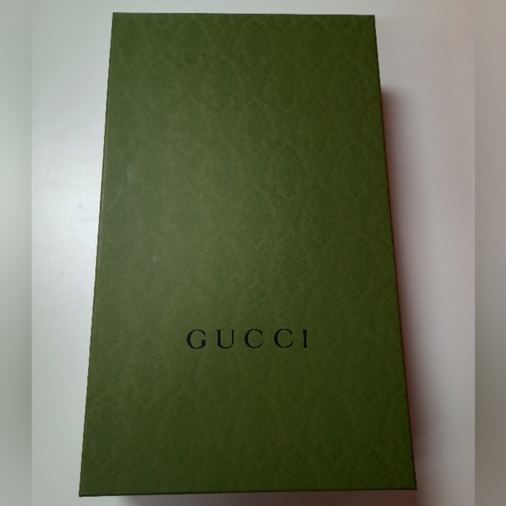 GUCCI Monogram Cordovan Lux GG Knee High Boots 36 Beige Cuir - Picture 12 of 12